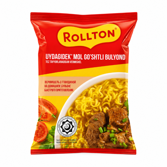 Лапша ROLLTON Говядина 60гр М/у