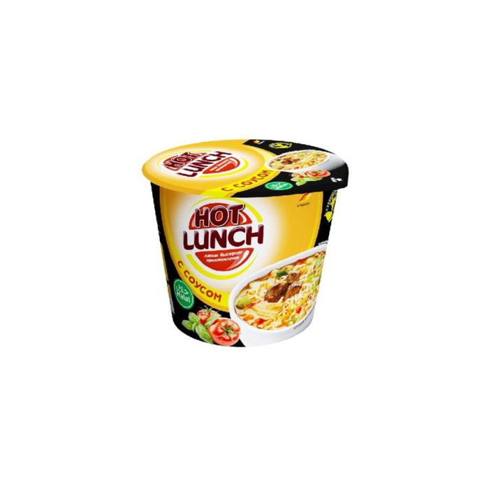 Лапша HOT LUNCH С соусом 90гр (стакан)