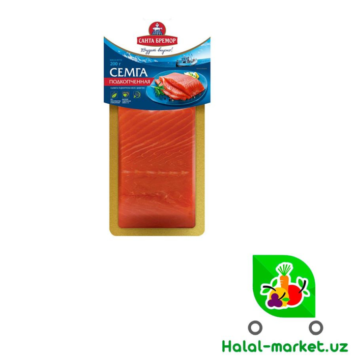 Рыба СЕМГА САНТА БРЕМОР Подкопченная 200г
