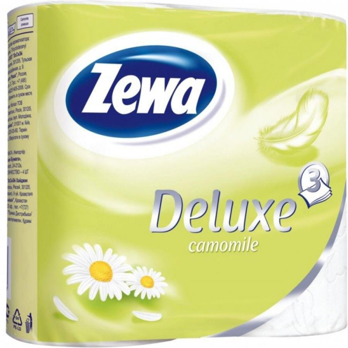 Туалетная бумага ZEWA DELUXE Ромашка 3сл/4рул