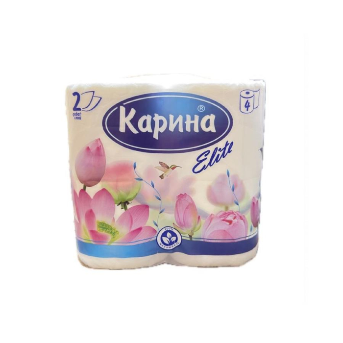 Туалет бумага КАРИНА Elite 2х слой 4рул