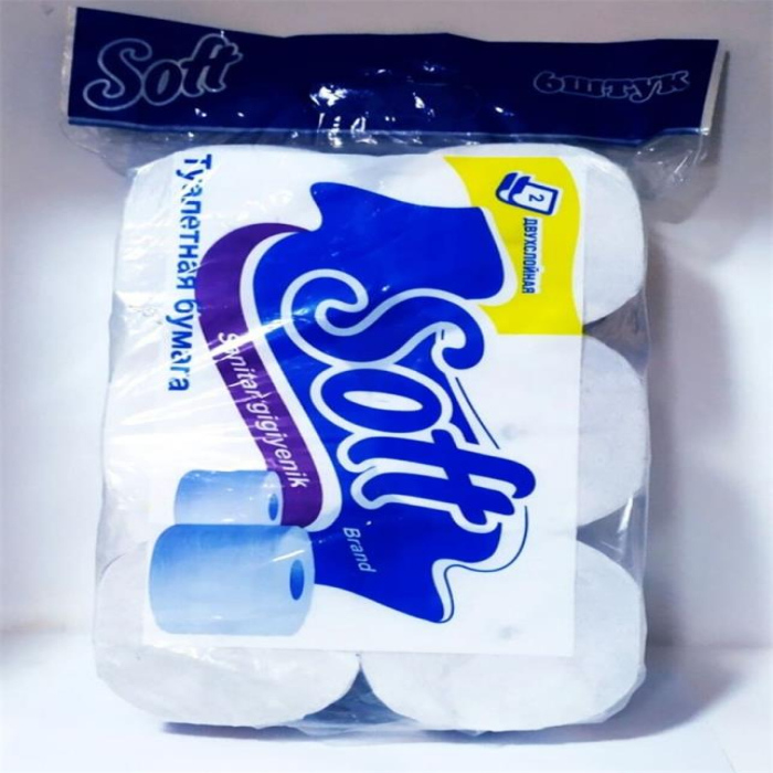 Туалетная бумага ABSOLUT Eco soft 6шт