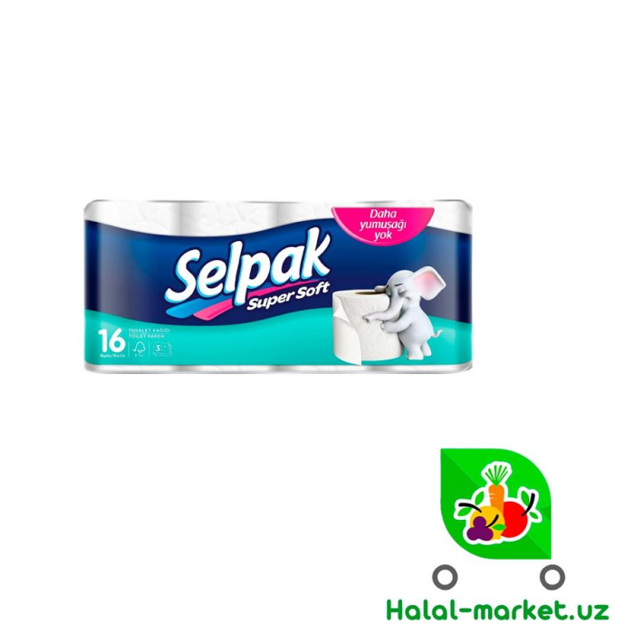 Туалетная бумага SELPAK SUPER SOFT 16 рулон 3х слой
