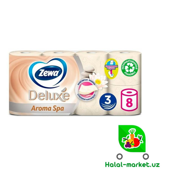 Туалетная бумага ZEWA DELUXE Жасмин 3слоя 8рул
