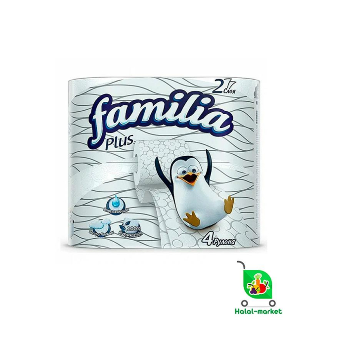 Туалетная Бумага Familia plus Белый 4 рулон