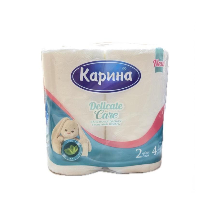 Туалетная бумага КАРИНА DELICATE CARE 2х слой 4шт