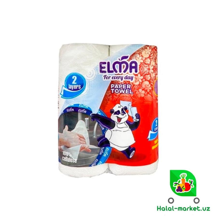 Бумажное полотенца ELMA 2хслойная 2рулон