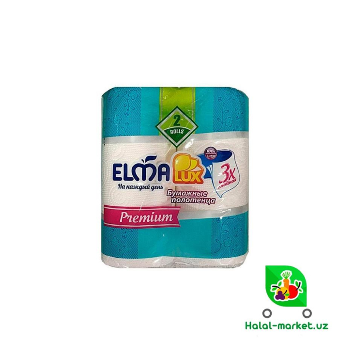Бумажное полотенца ELMA Premium 3хслойная 2рулон
