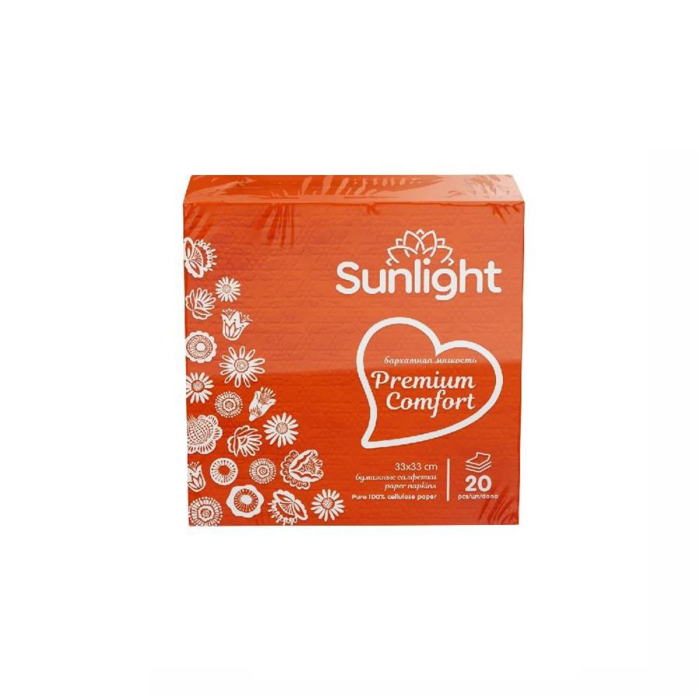 Сухие салфетки SUNLIGHT 33*33см 20шт