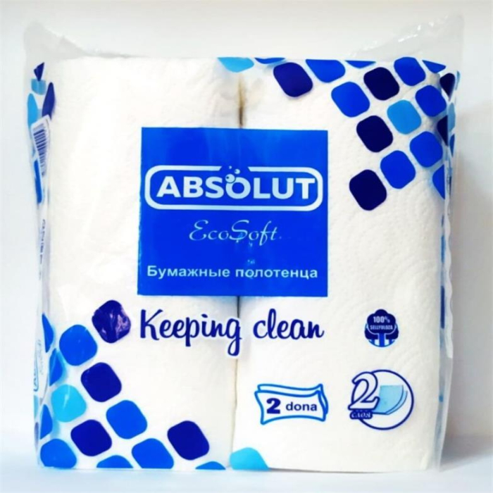 Полотенце бумажное ABSOLUT Eco soft 2шт
