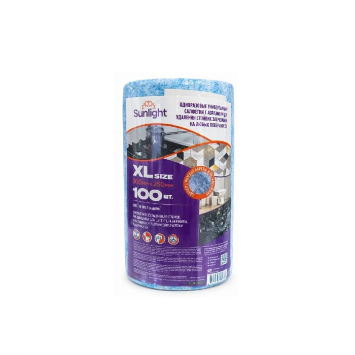 Салфетки сухие SUNLIGHT XL 100шт