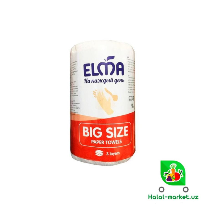 Бумажная полотенце ELMA 3хслойная BIG SIZE 1шт