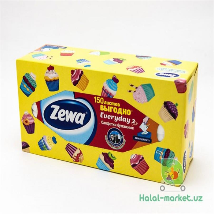 Салфетки коробочные ZEWA Everyday 2сл 150шт