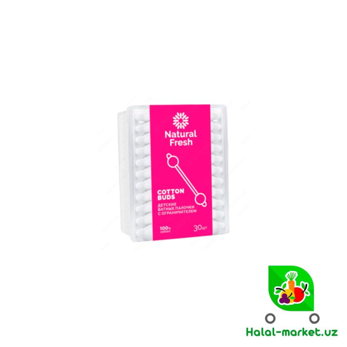 Ватные палочки детские NATURAL FRESH ПЛ/У 30шт