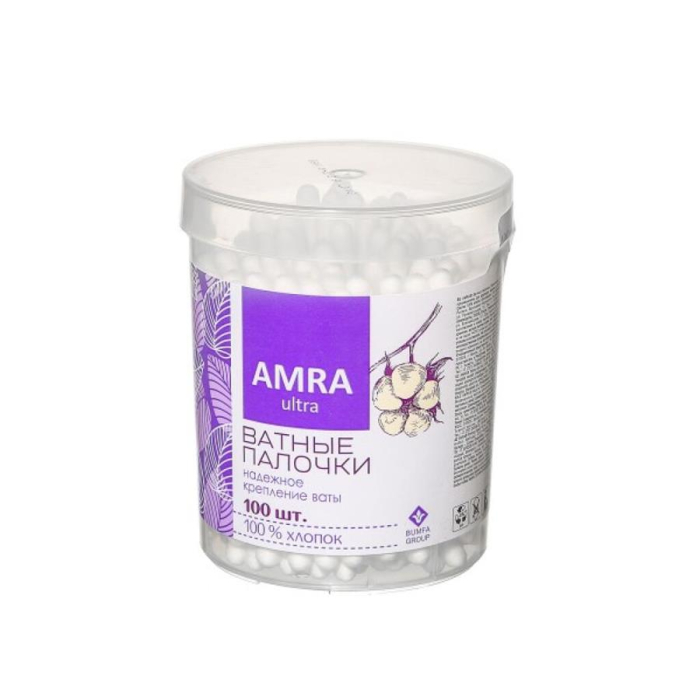 Ватные Палочки AMRA ULTRA 100шт пл.уп
