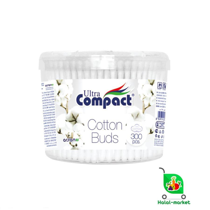 Ватные Палочки Compact 300шт (круглая уп)