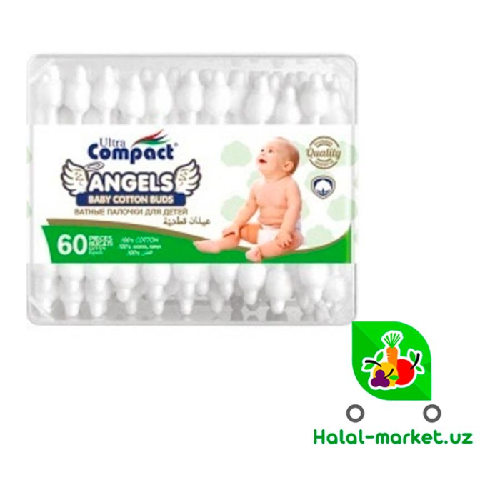 Ватные Палочки Compact 60шт (квадрат)