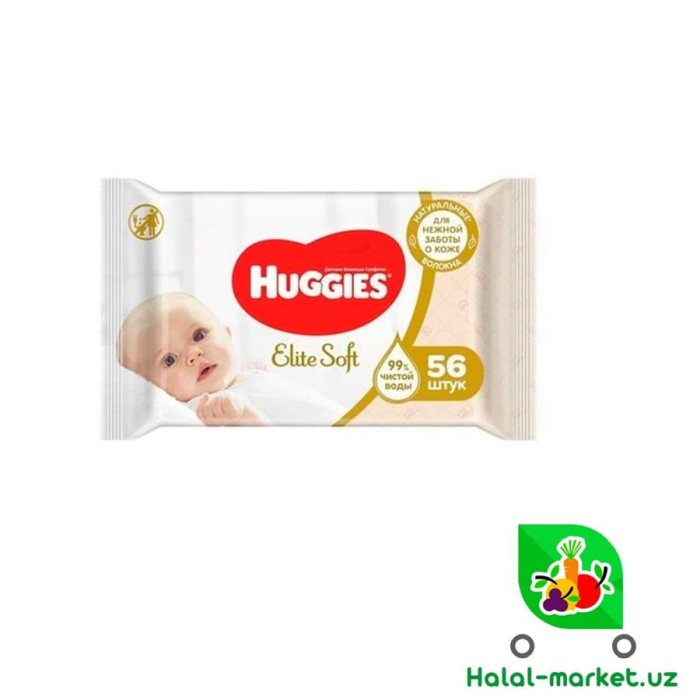 Влажные салфетки HUGGIES ES 56шт