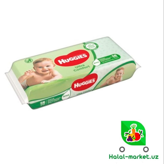 Влажные салфетки HUGGIES UC Алоэ 56шт