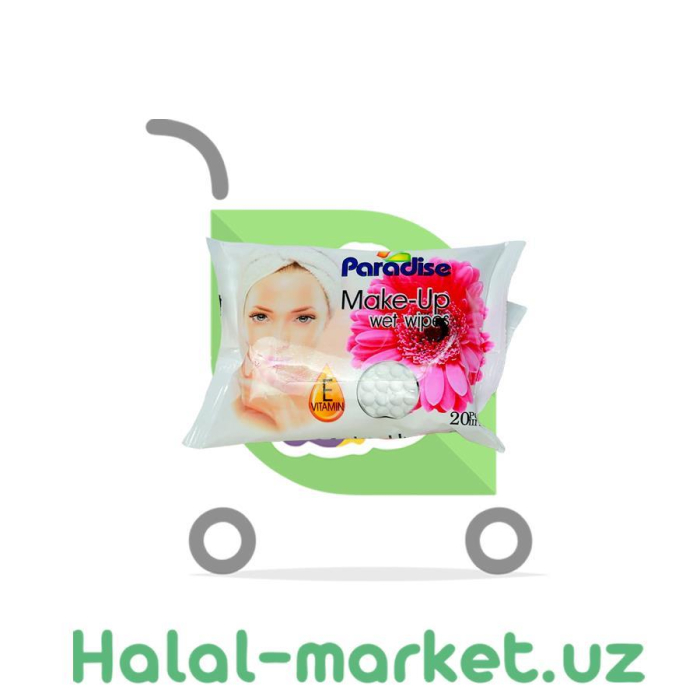 Влажные салфетки PARADISE Make Up 20шт
