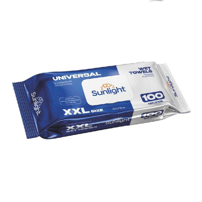 Влажные Салфетки SUNLIGHT XXL 100шт