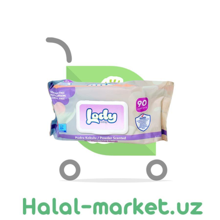 Влажные салфетки LODY BABY Sensetive 90шт
