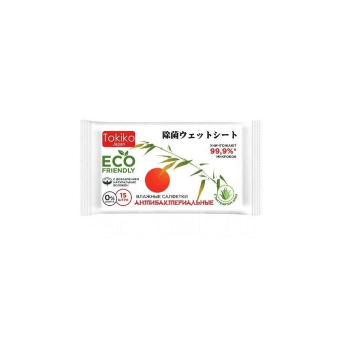 Влажные салфетки ECO Antibacterial 15шт