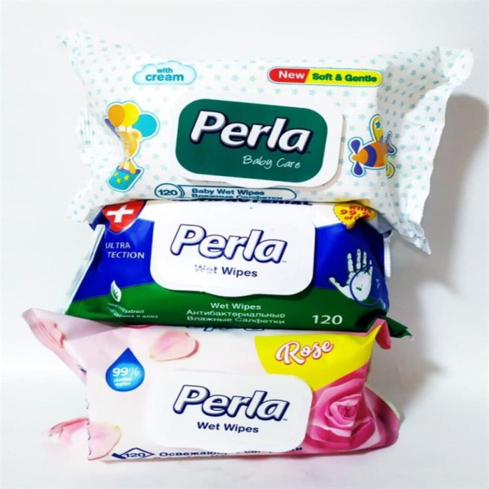 Влажные салфетки PERLA 120шт