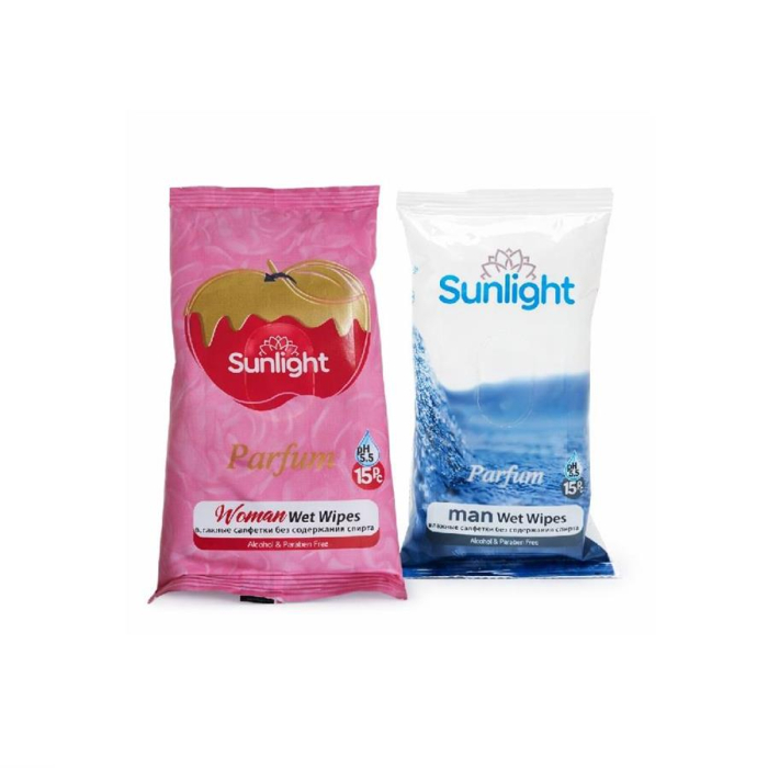 Влаж Салфетки SUNLIGHT PARFUM 15шт