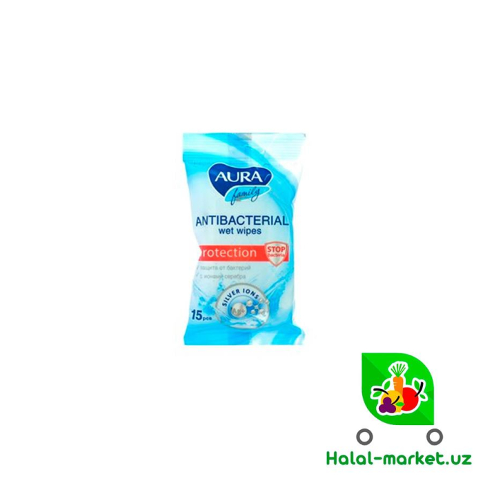 Влажные Салфетки ANTIBACTERIAL 15шт