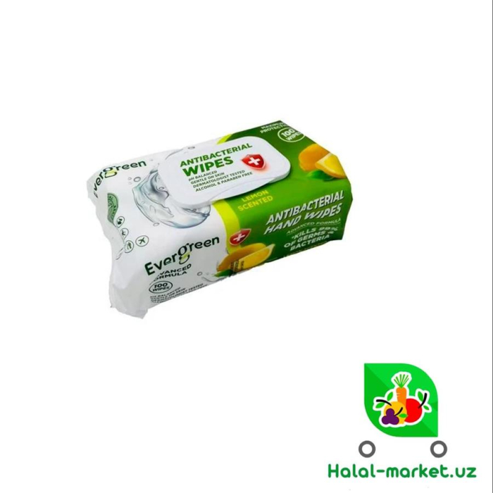 Салфетки влажные Ever Green 100шт
