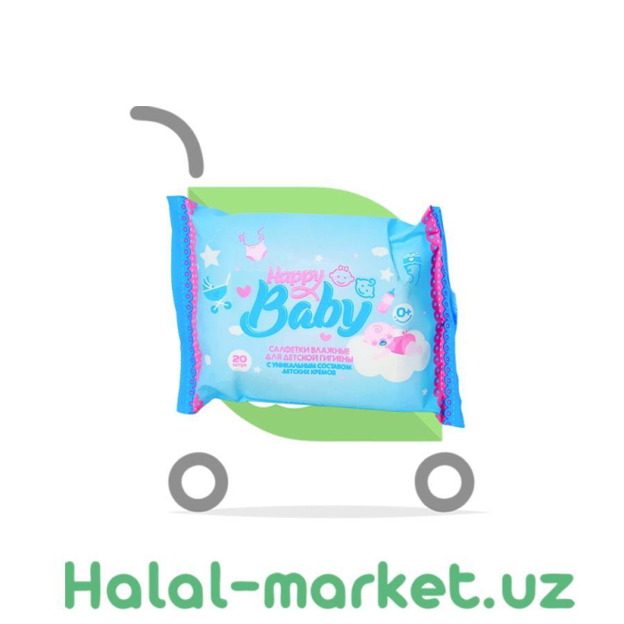Влажные салфетки Happy Baby Без отдушек 20шт