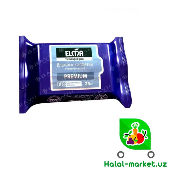 Влажные салфетки ELMA Premium 25шт