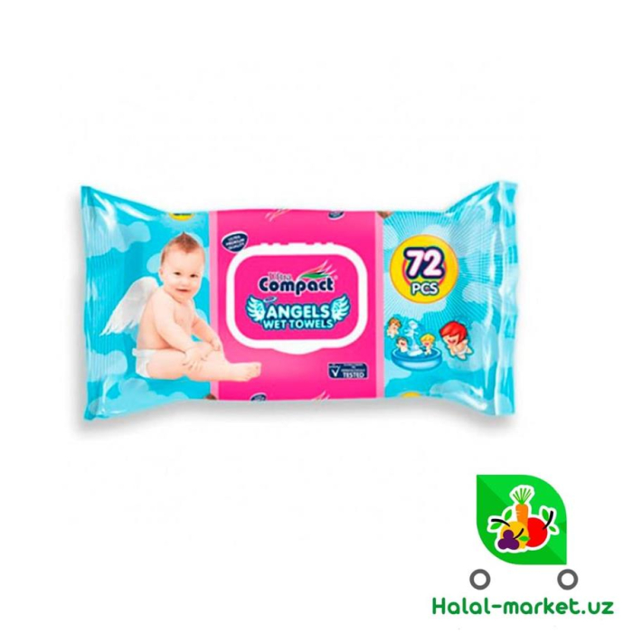Влажные салфетки COMPACT Angels 72шт