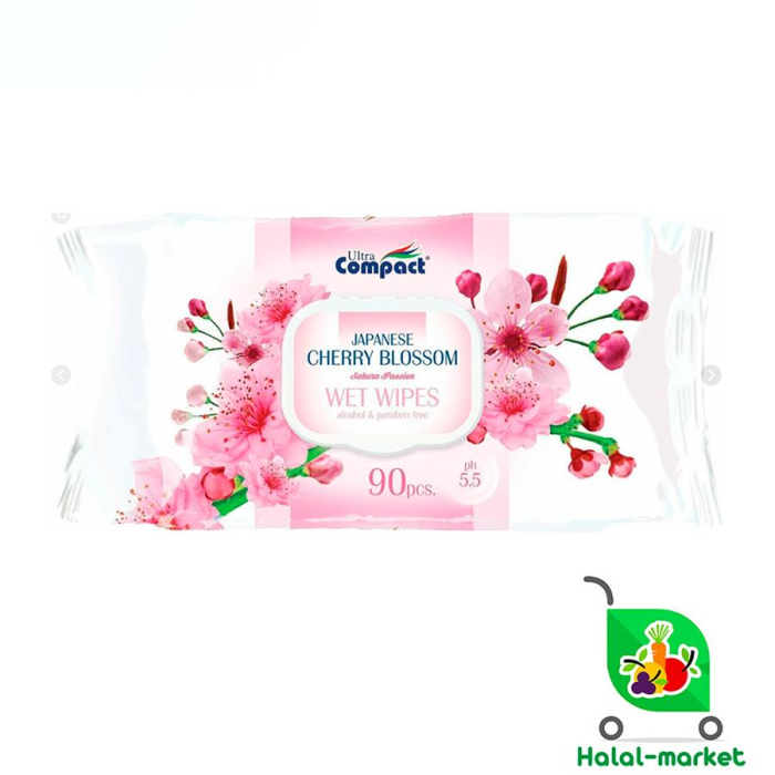 Влажные Салфетки COMPACT Вишнёвое Цветение 90шт