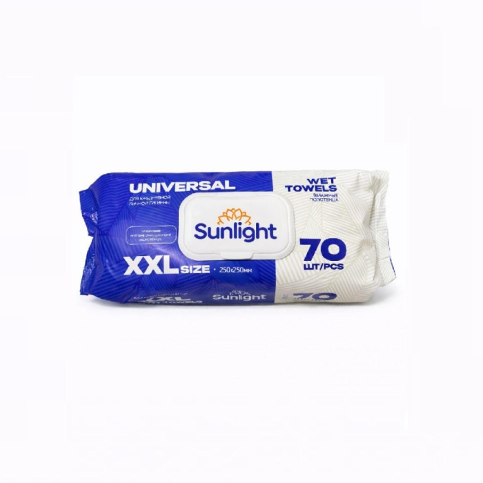 Влажные Салфетки SUNLIGHT XXL 70шт