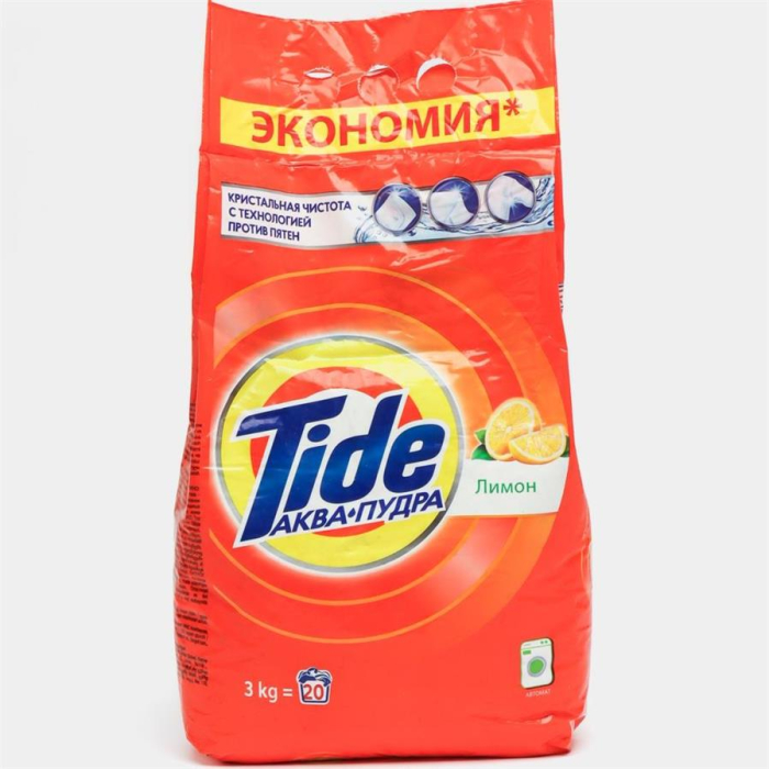 Порошок TIDE автомат Аква пудра Лимон 3кг