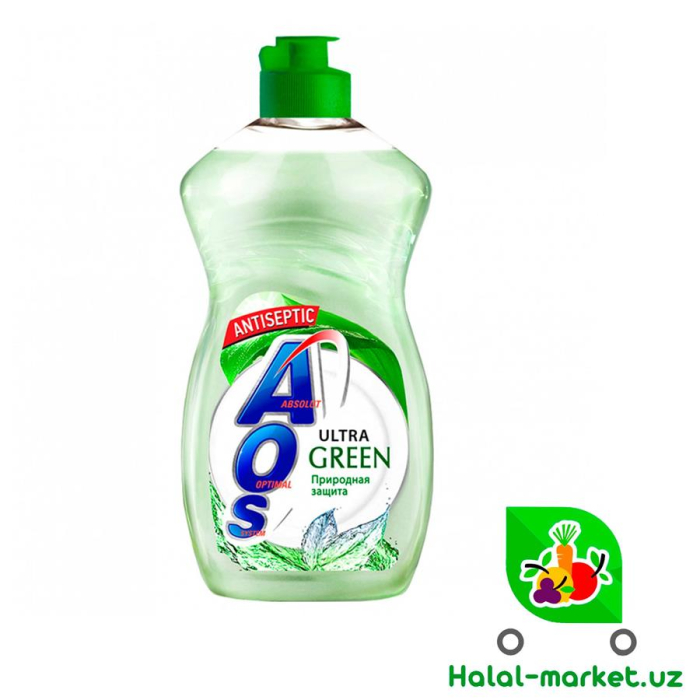 Гель для посуды AOS Ultra Green 450гр