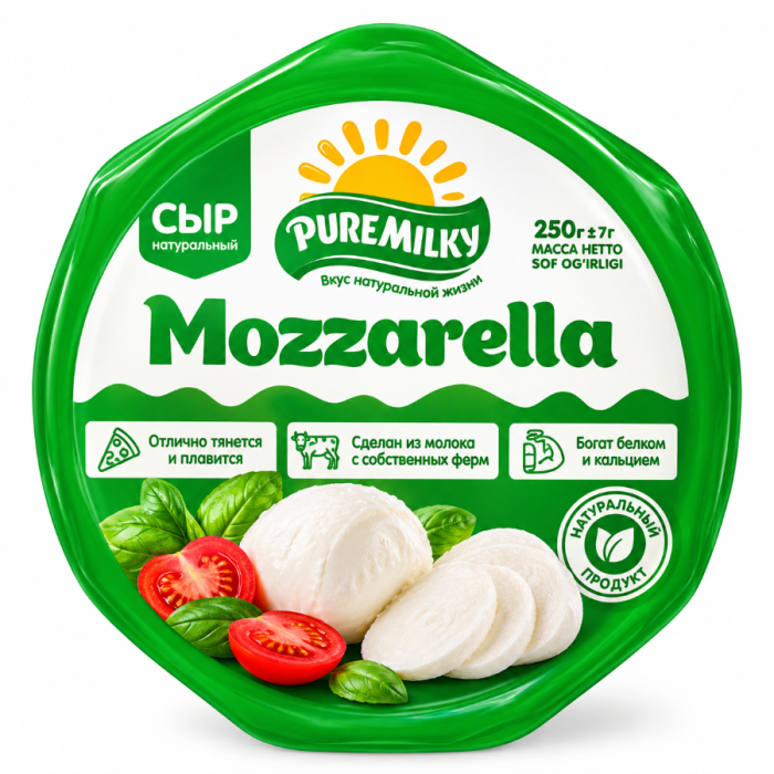 Плавленный сыр PURE MILKY MOZZARELLA 250гр