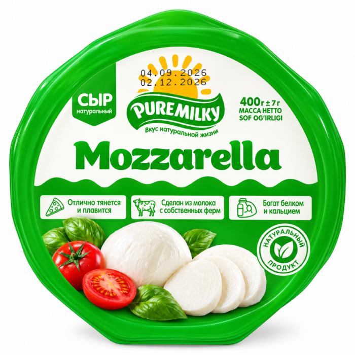 Плавленный сыр PURE MILKY MOZZARELLA 400гр