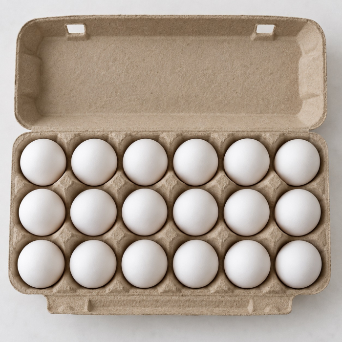 Amazon Fresh, Cage Free Large White Eggs, Grade A, 18 Count (Previously Happy Belly, Packaging May Vary)