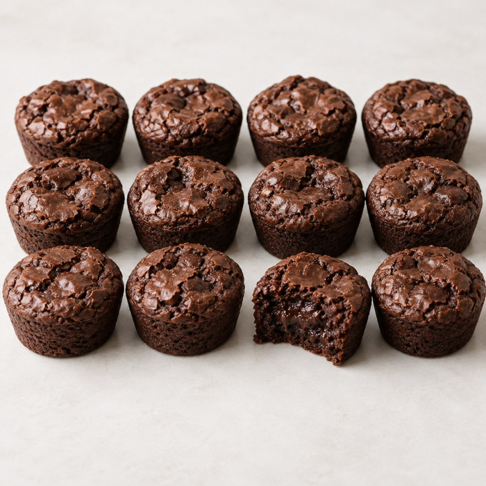 Amazon Fresh Brand, Two Bite Brownies, 12 Count (Frozen)