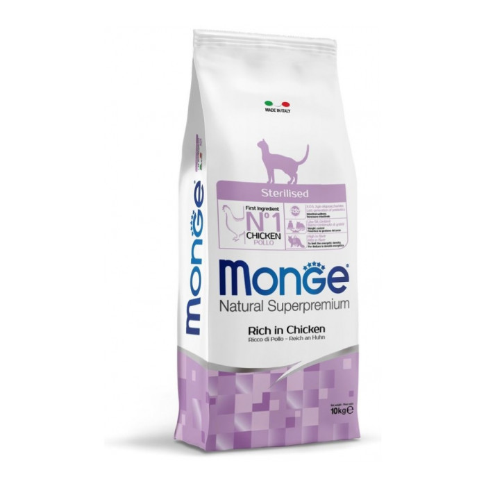 Monge Sterilised тамағы стерилизацияланған тауық 10 кг - 8009470056267
