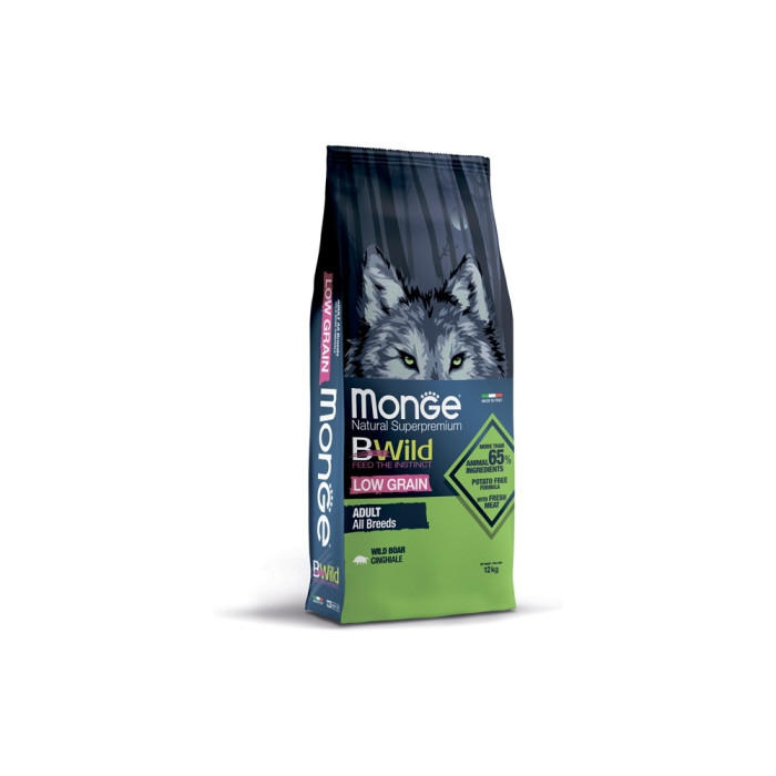 Monge BWild Low Grain с мясом кабана для взрослых всех пород 12 кг - 8009470011754