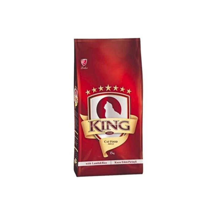 KING Plus Cat Food Adult для взрослых ягненок, рис 15 кг 4944624207