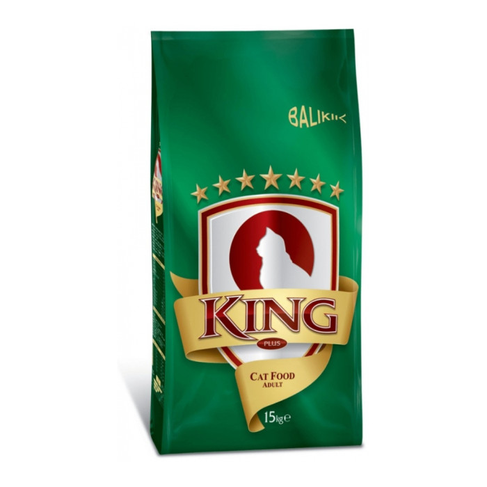 KING Plus Cat Food Adult для взрослых рыба, рис 15 кг 4944620121