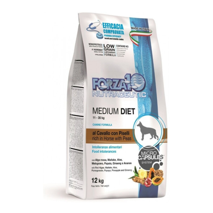 Forza 10 Medium Diet Low Grain Maiale/patate Монобелковый корм для средних пород из конины 110312 12 кг - 8020245709393