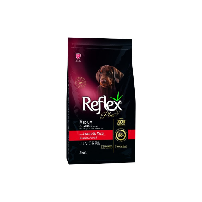 Reflex Plus Medium&Large Junior Ягненок с рисом для щенков средних и крупных пород 3 кг - RFX-102