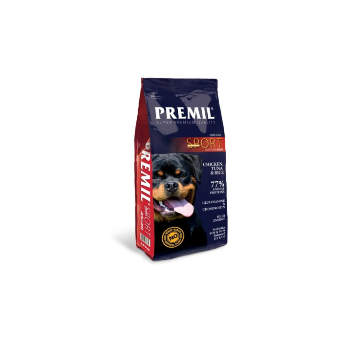 PREMIL Sport Курица, тунец и рис для активных взрослых всех пород 1 кг - AZ00126