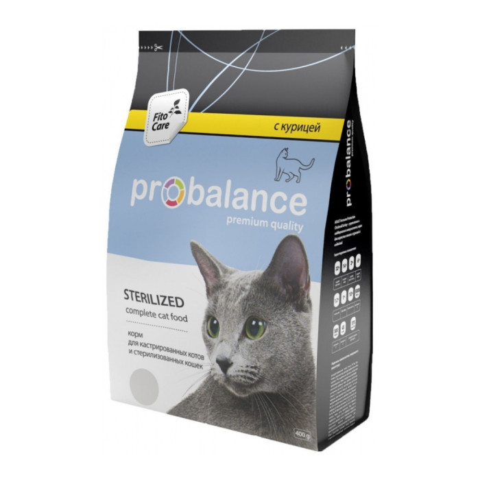 Корм Probalance Adult Sterilized для стерилизованных курица 0.4 кг 4640011980241
